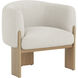 Trine Rustic Oak / Dove Cream Lounge Chair